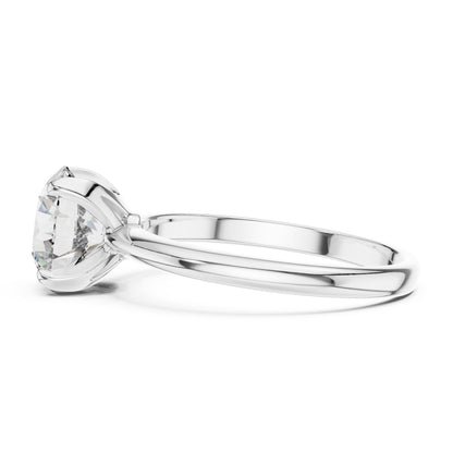 Round Solitaire Lab Grown Diamond Ring