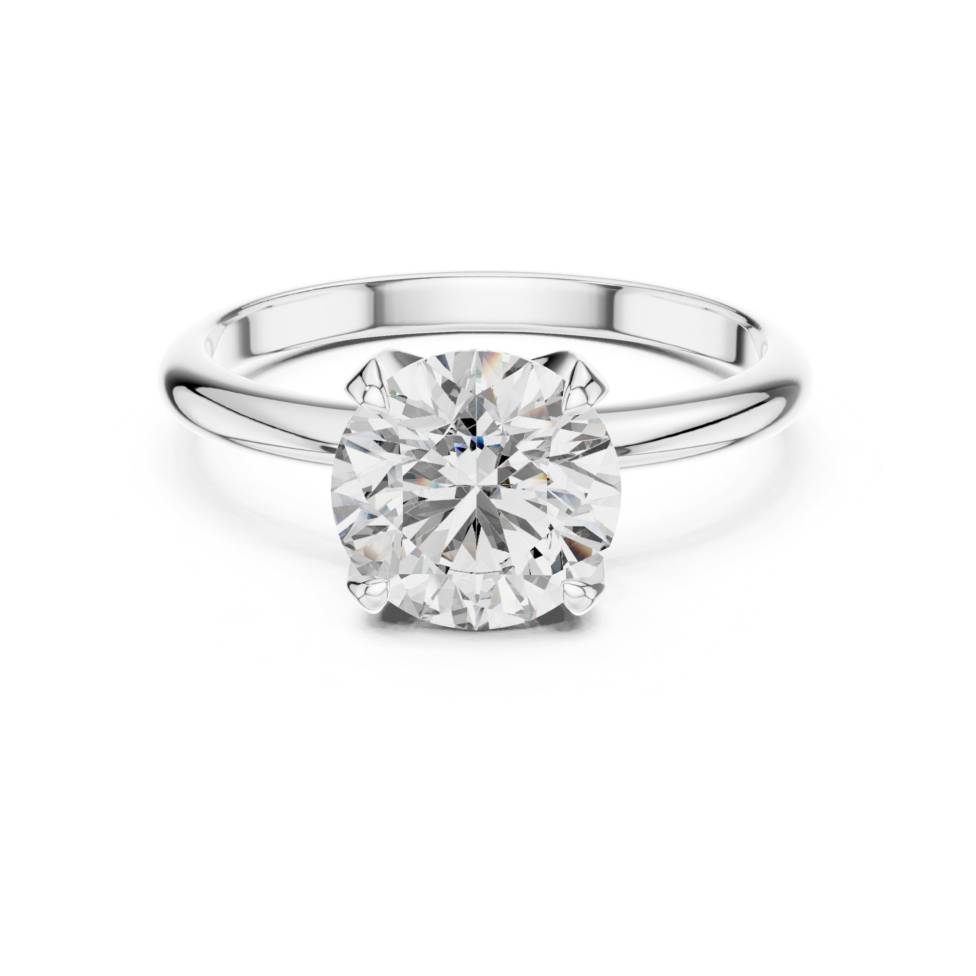 Round Solitaire Lab Grown Diamond Ring