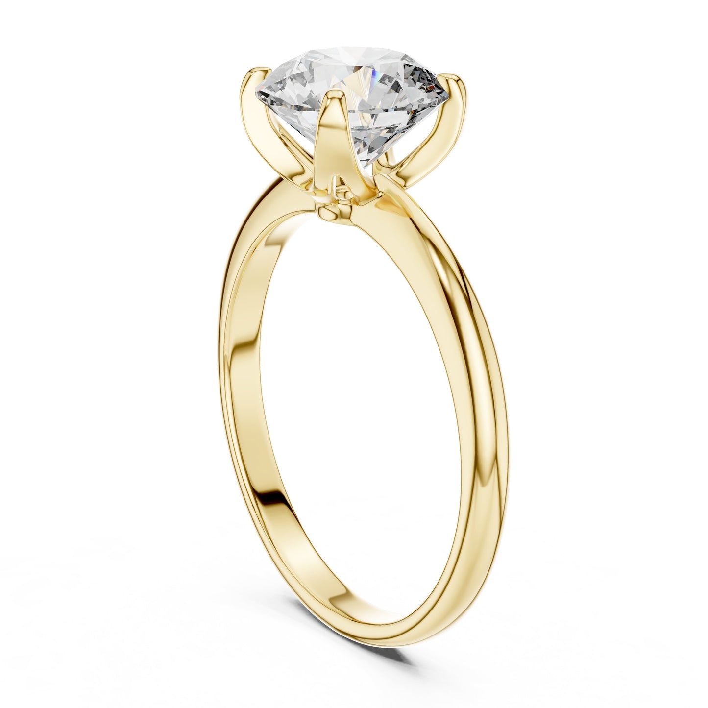 Round Solitaire Lab Grown Diamond Ring