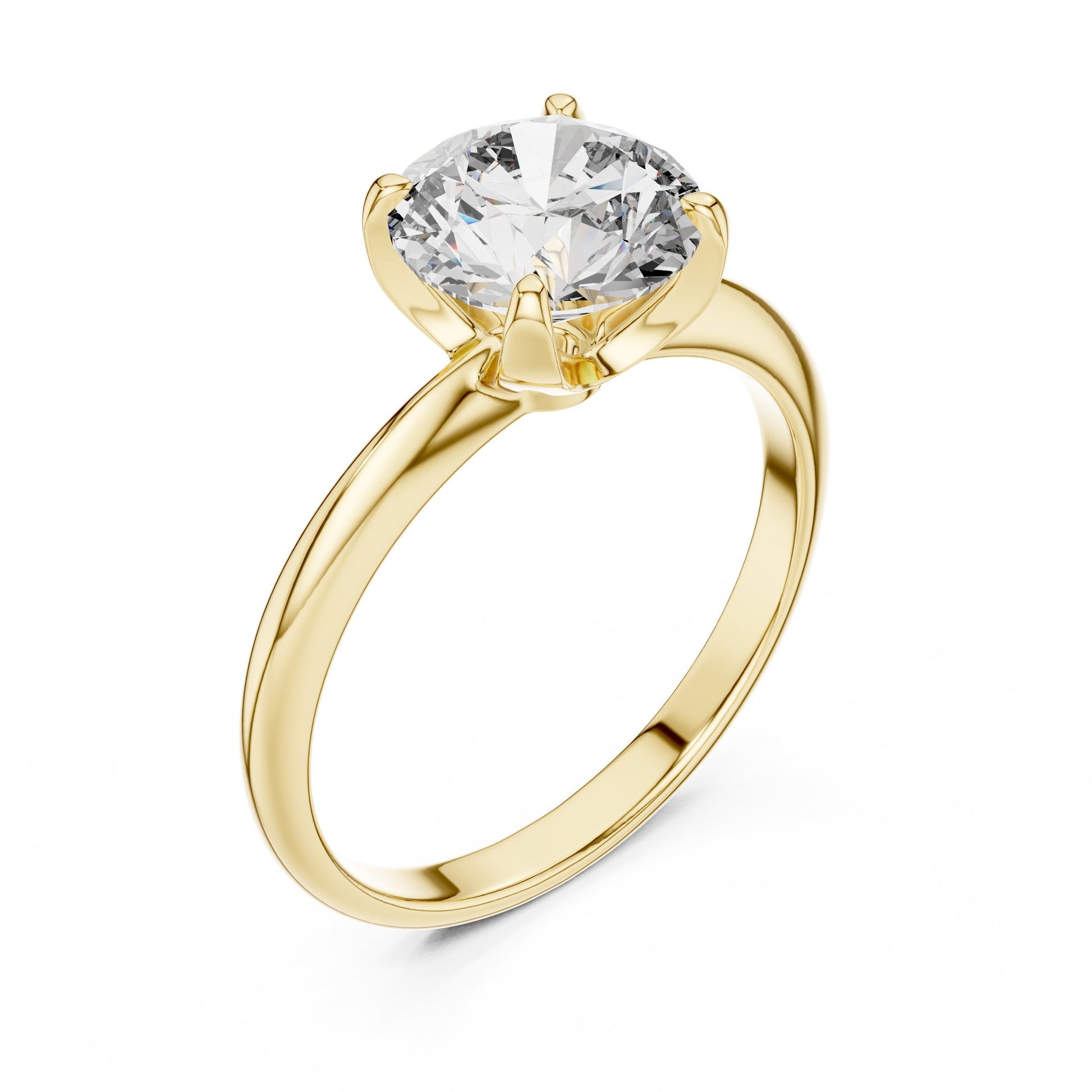 Round Solitaire Lab Grown Diamond Ring