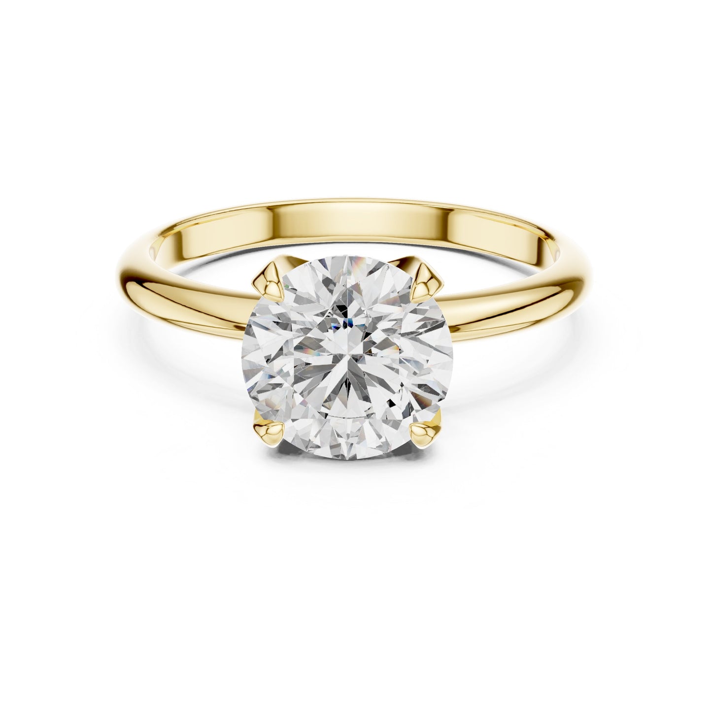 Round Solitaire Lab Grown Diamond Ring