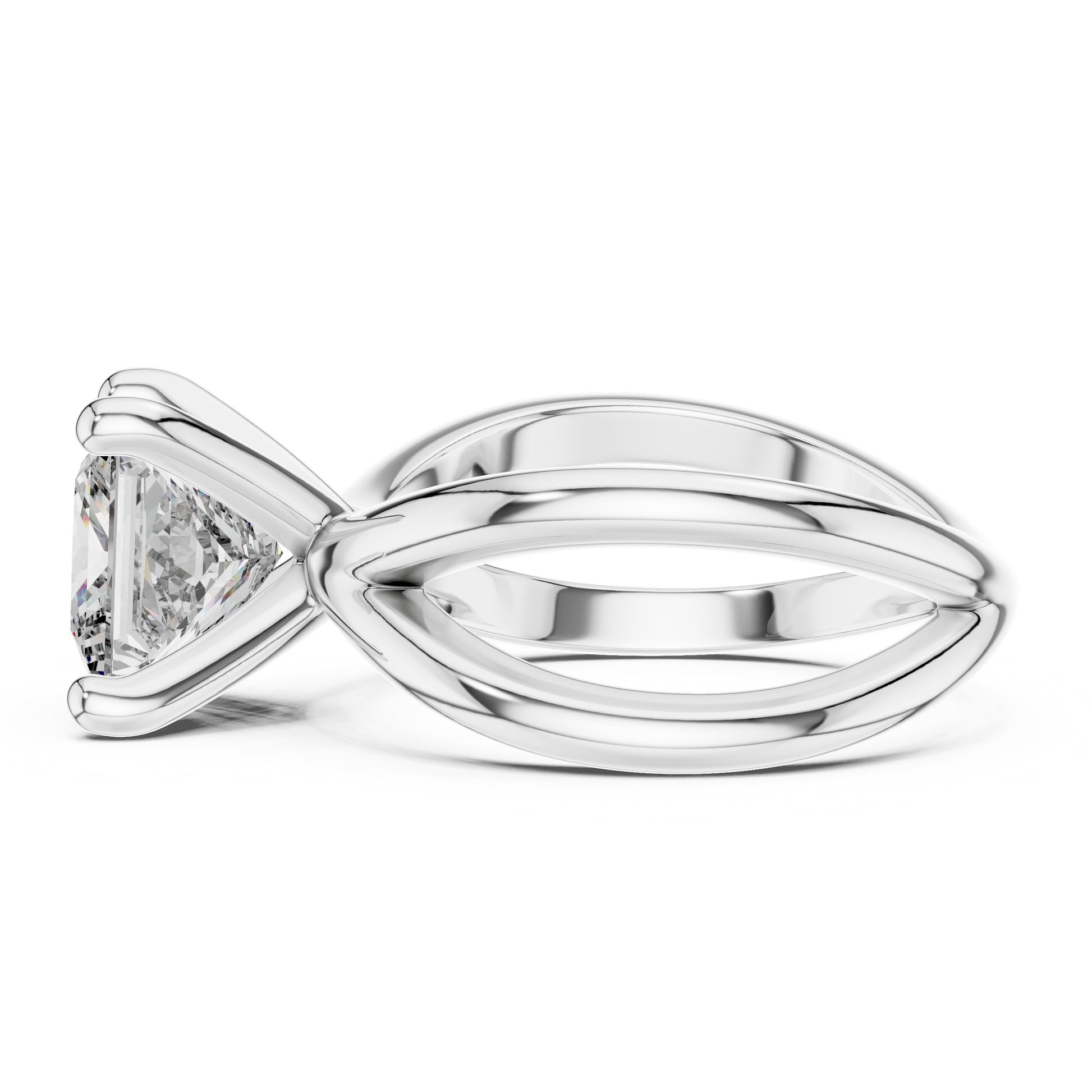 Cushion Solitaire Lab Grown Diamond Ring