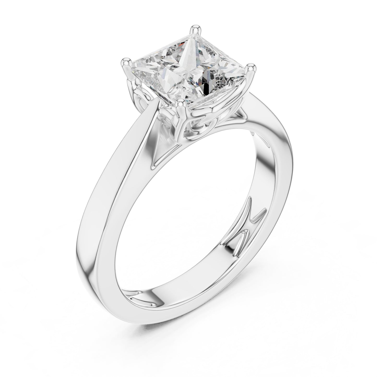 Cushion Solitaire Lab Grown Diamond Ring