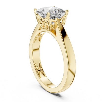 Cushion Solitaire Lab Grown Diamond Ring