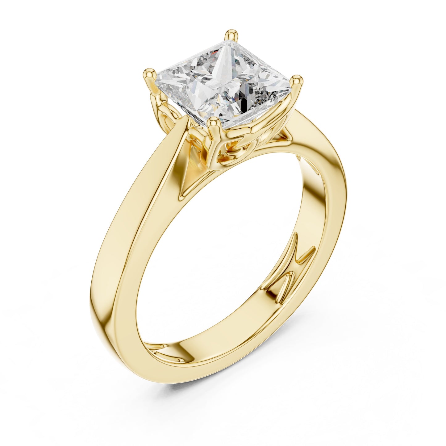 Cushion Solitaire Lab Grown Diamond Ring