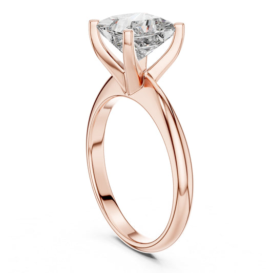 Cushion Solitaire Lab Grown Diamond Ring