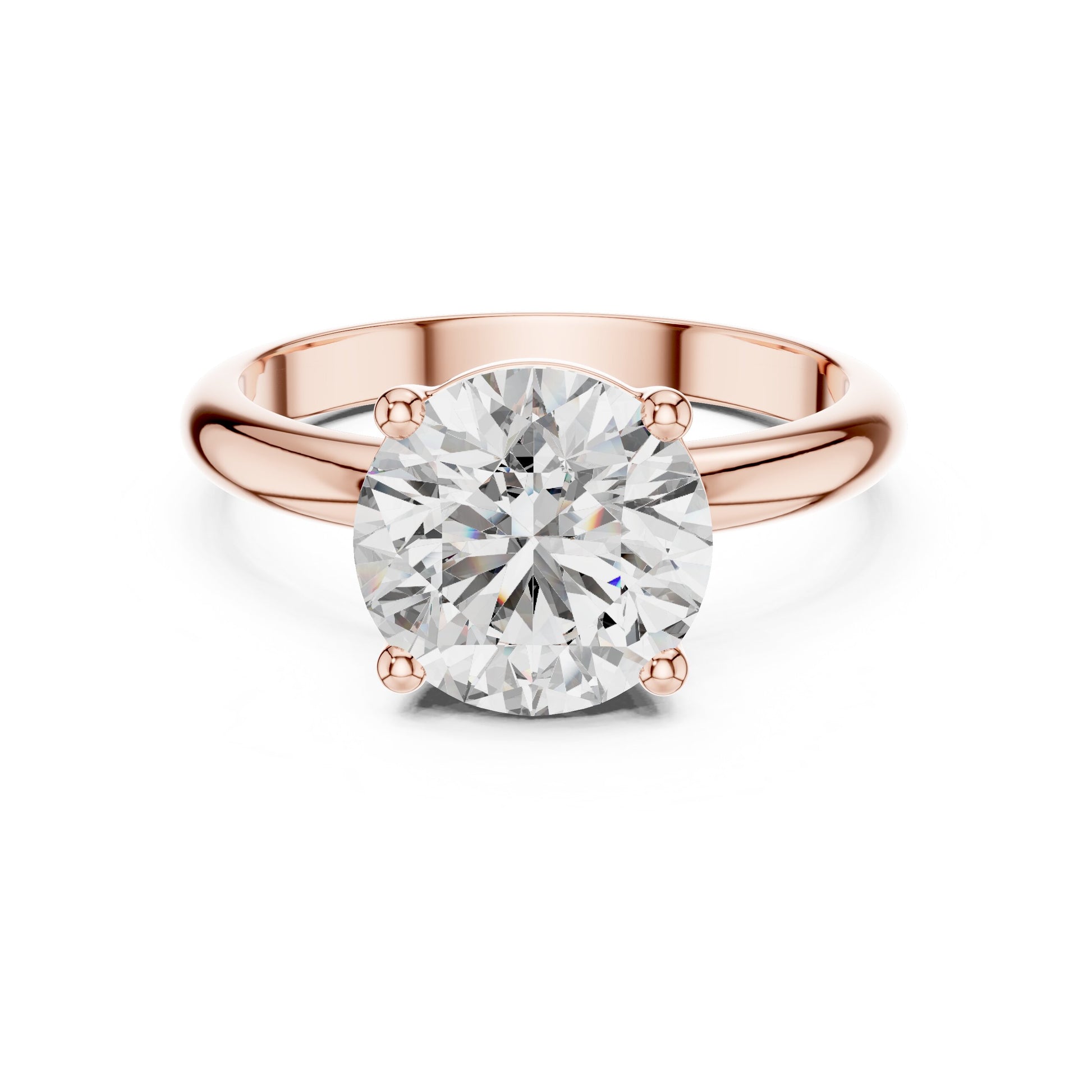 Round Solitaire Lab Grown Diamond Ring