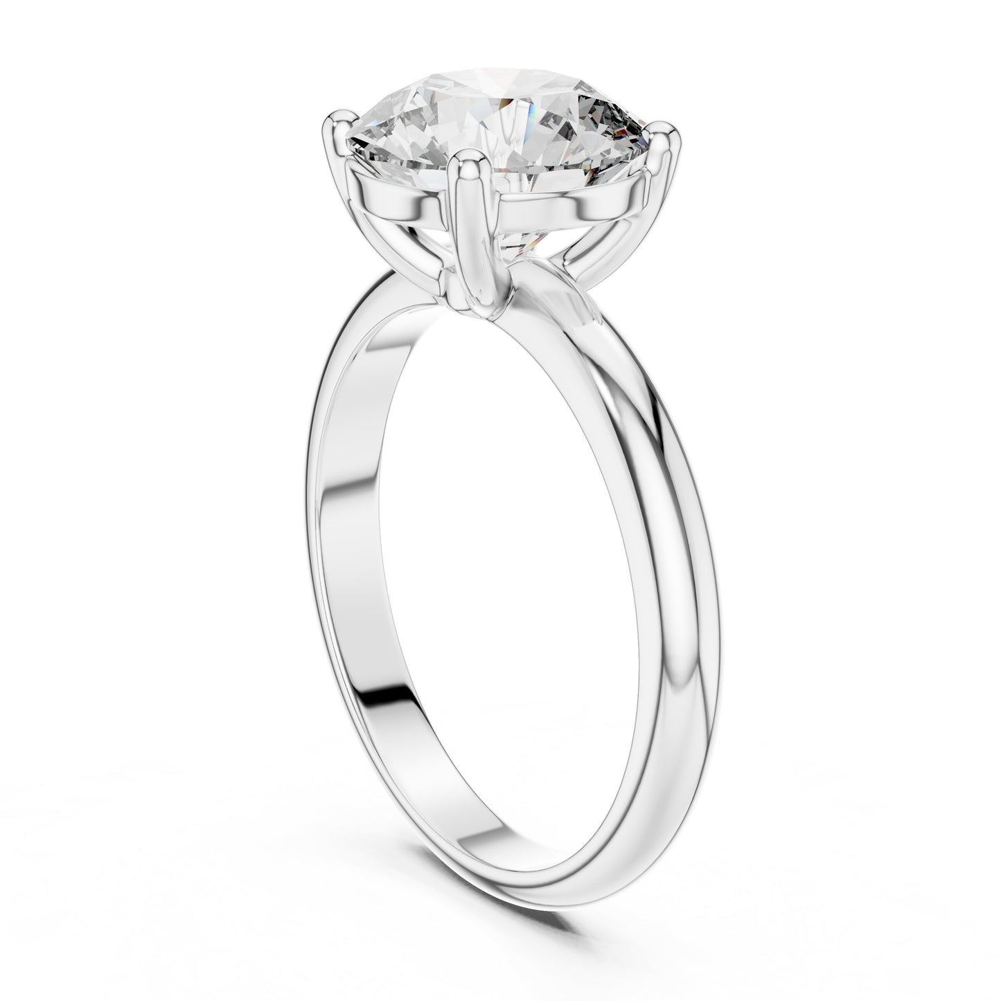 Round Solitaire Lab Grown Diamond Ring