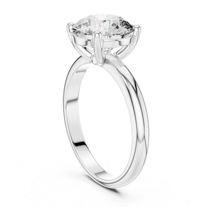 Round Solitaire Lab Grown Diamond Ring