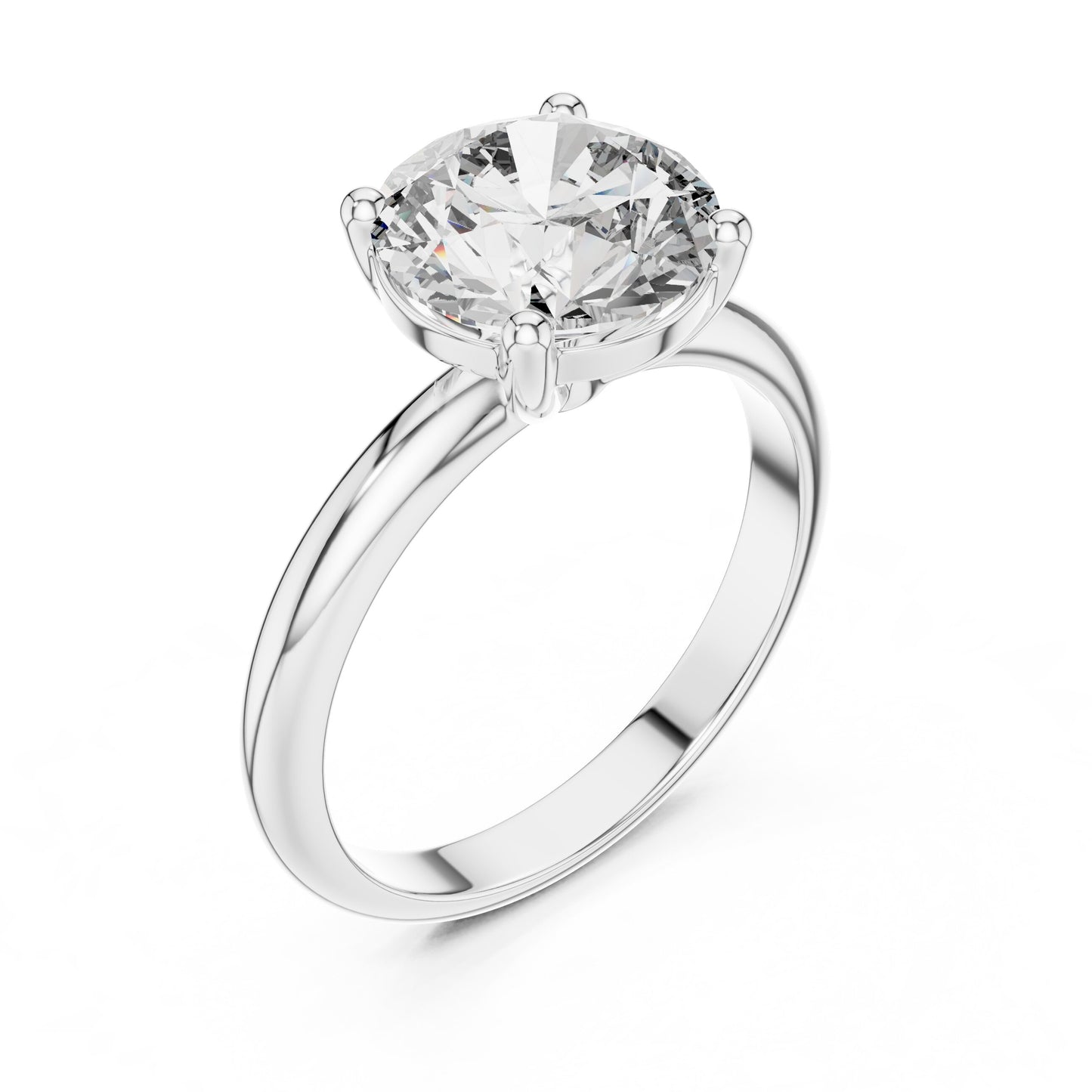 Round Solitaire Lab Grown Diamond Ring