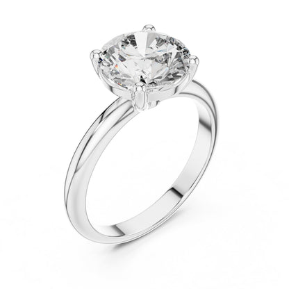Round Solitaire Lab Grown Diamond Ring