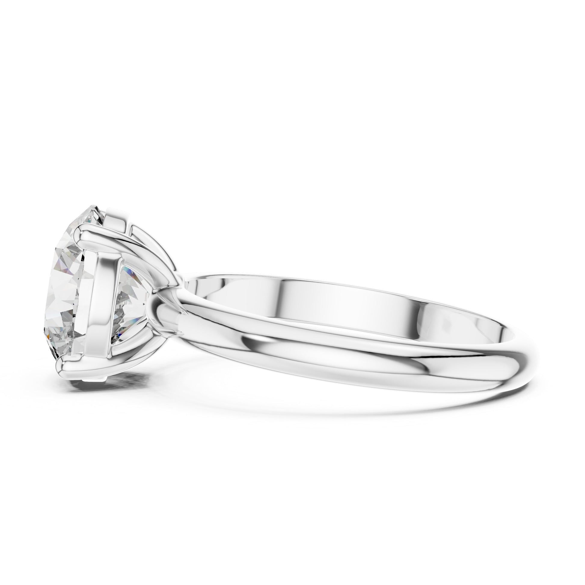 Round Solitaire Lab Grown Diamond Ring