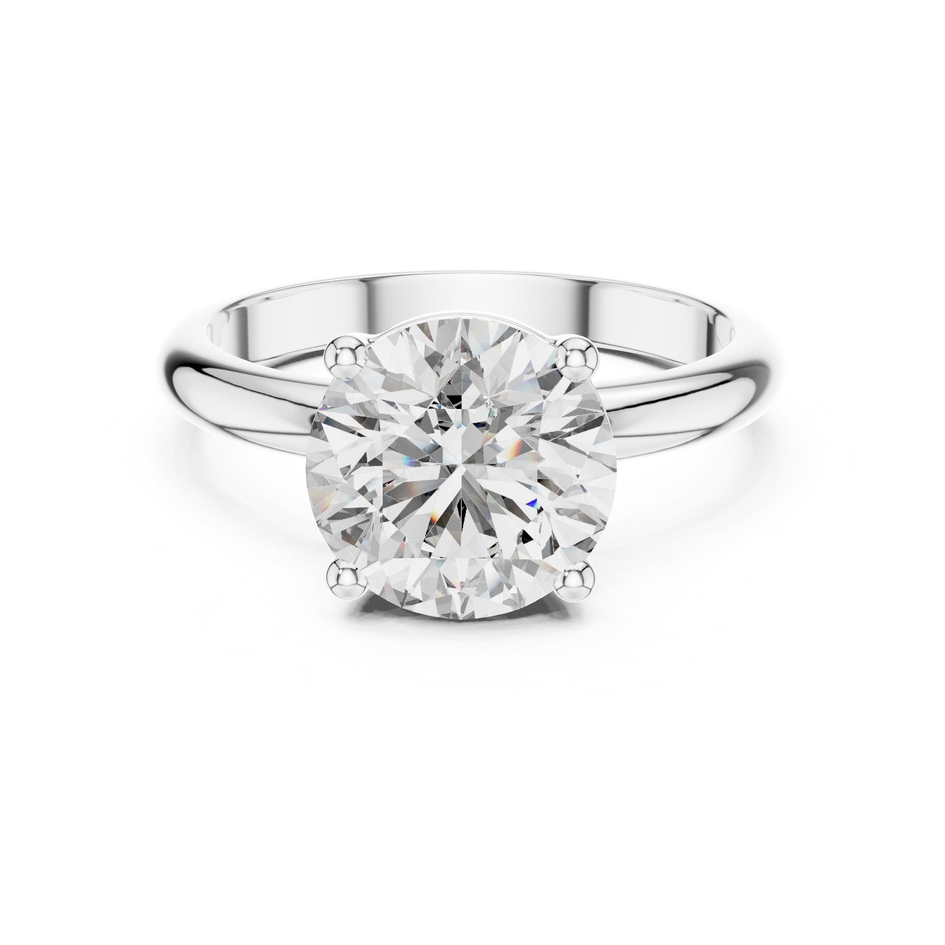 Round Solitaire Lab Grown Diamond Ring