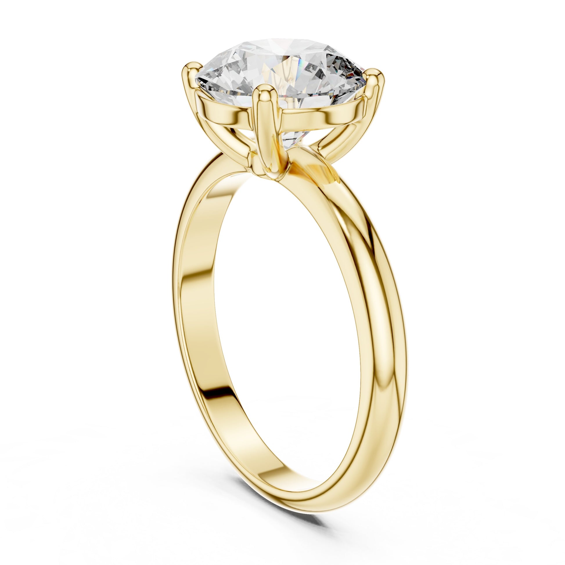 Round Solitaire Lab Grown Diamond Ring