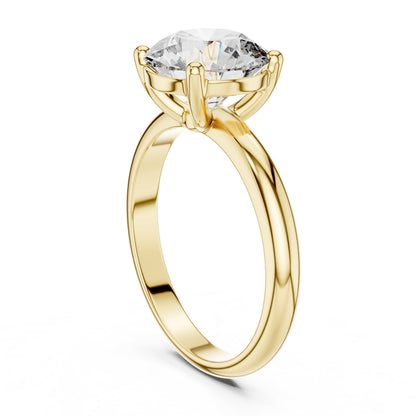 Round Solitaire Lab Grown Diamond Ring
