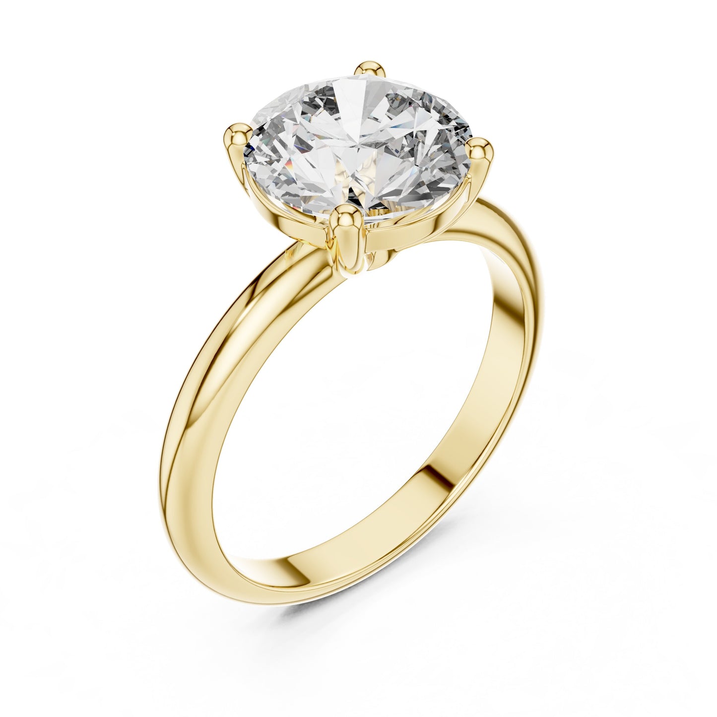 Round Solitaire Lab Grown Diamond Ring
