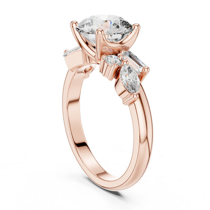 Mixed Shape Lab Grown Diamond Side Stone Ring