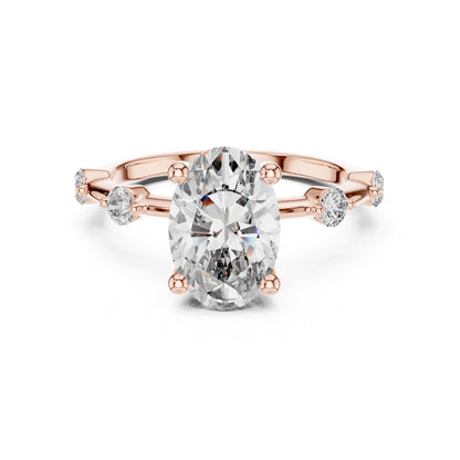 Mixed Shape Lab Grown Diamond Side Stone Ring