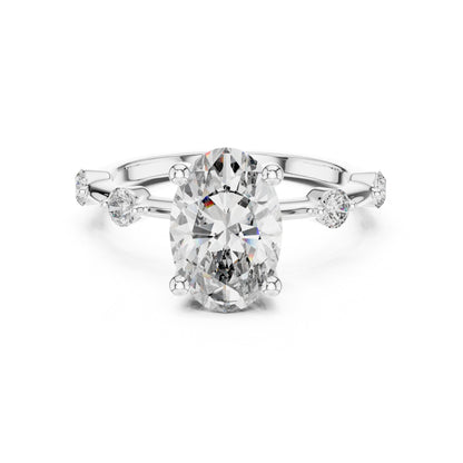 Mixed Shape Lab Grown Diamond Side Stone Ring