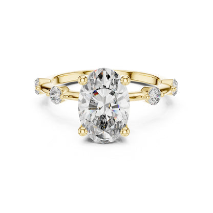 Mixed Shape Lab Grown Diamond Side Stone Ring