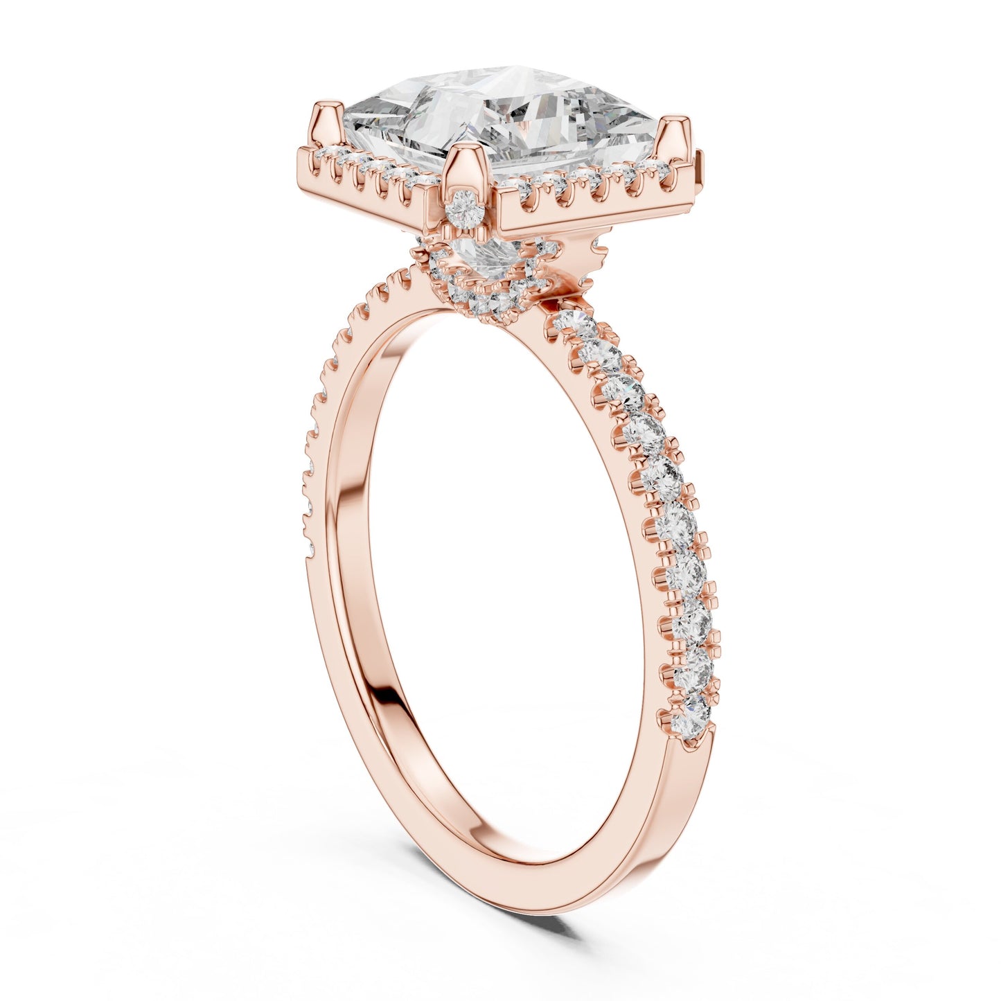 Mixed Shape Lab Grown Diamond Halo Ring