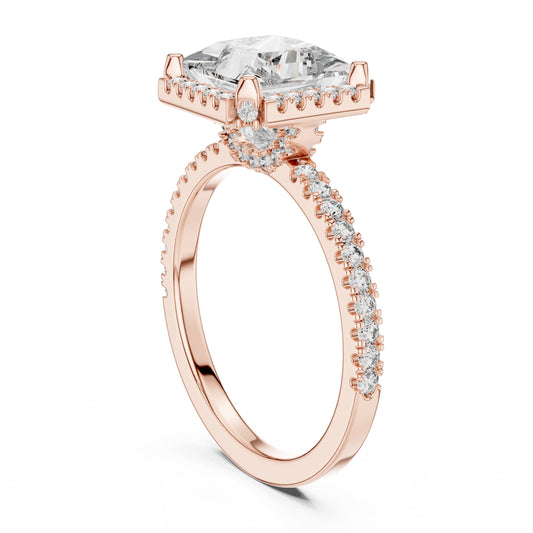 Mixed Shape Lab Grown Diamond Halo Ring