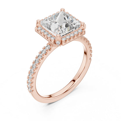 Mixed Shape Lab Grown Diamond Halo Ring