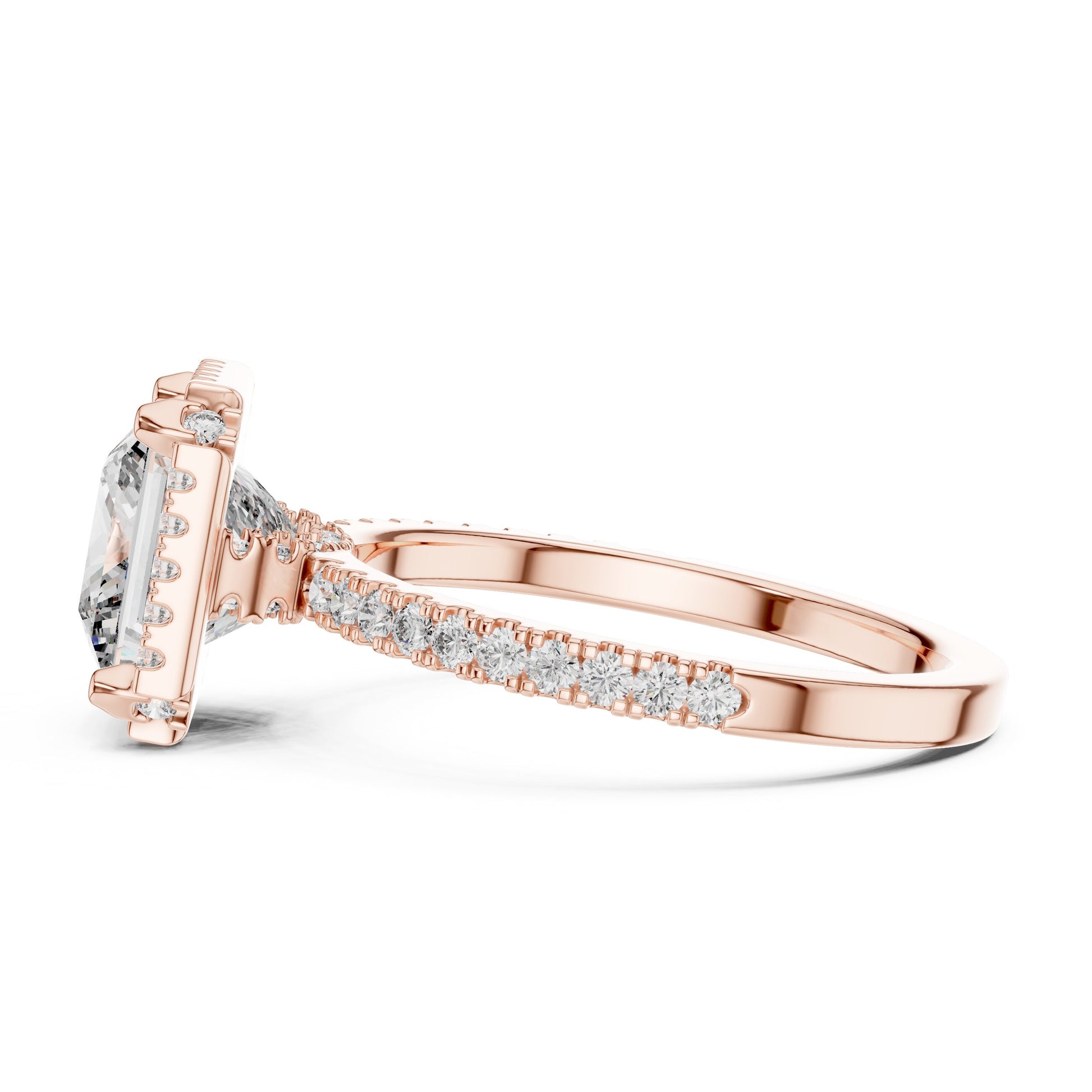Mixed Shape Lab Grown Diamond Halo Ring