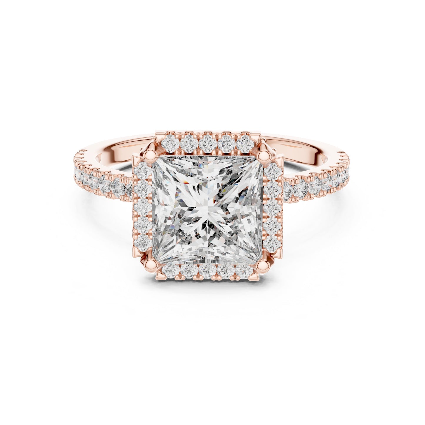 Mixed Shape Lab Grown Diamond Halo Ring