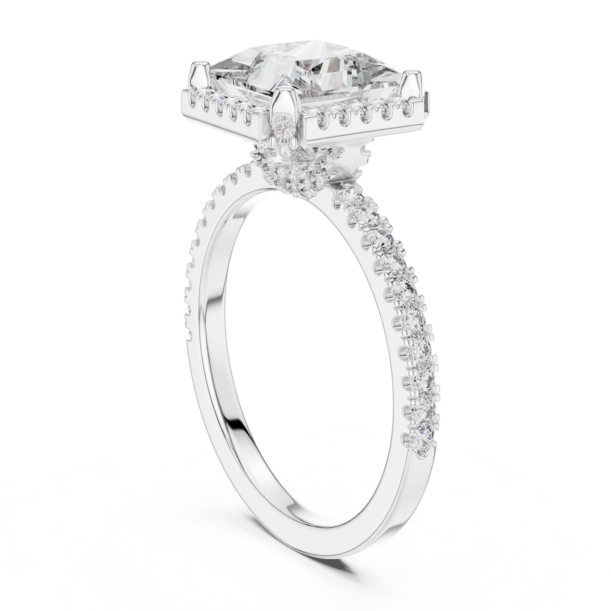 Mixed Shape Lab Grown Diamond Halo Ring