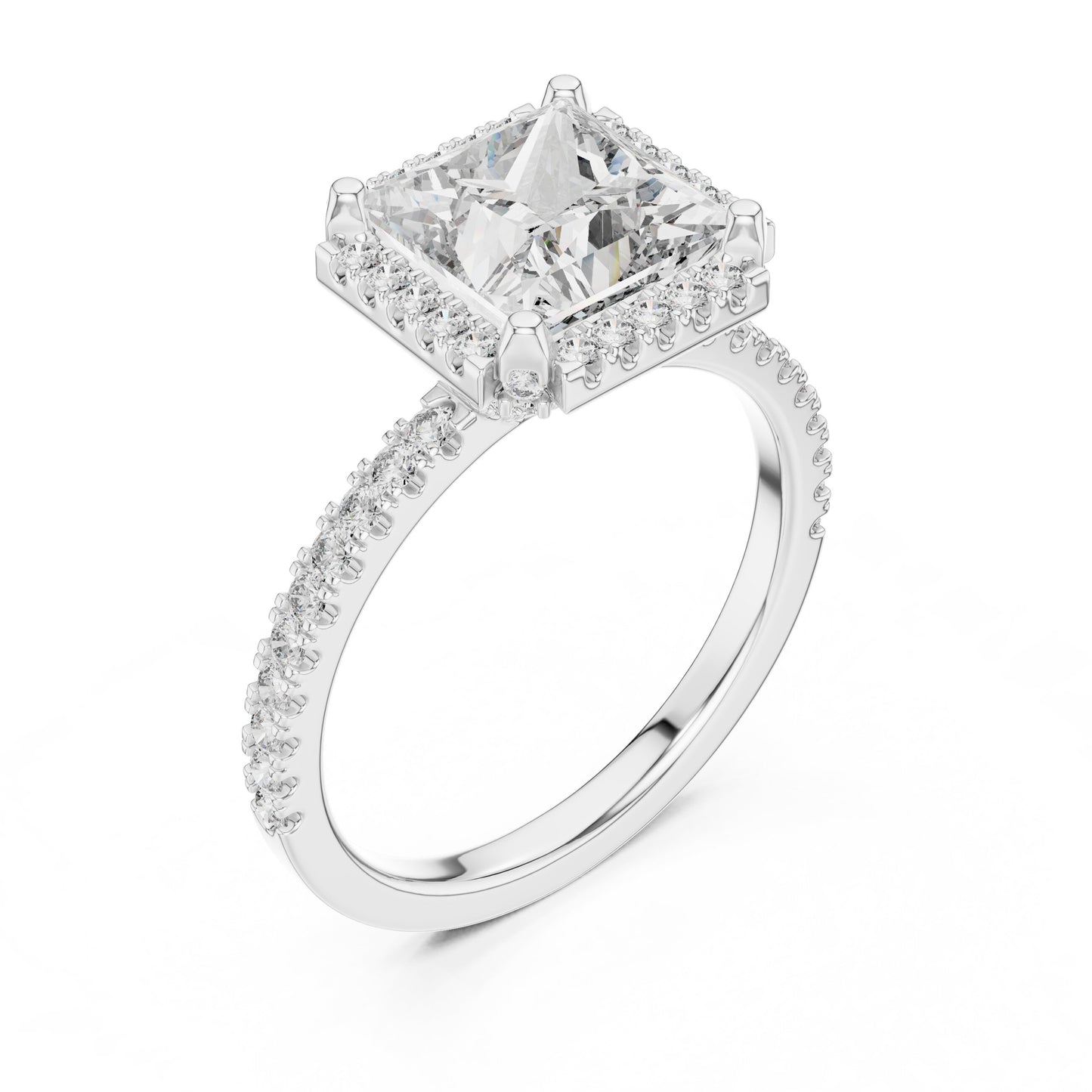 Mixed Shape Lab Grown Diamond Halo Ring