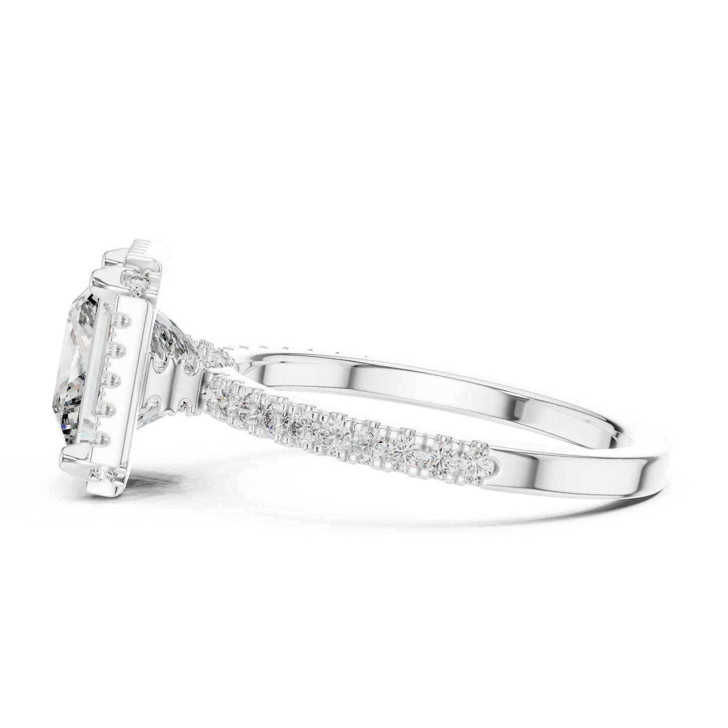 Mixed Shape Lab Grown Diamond Halo Ring