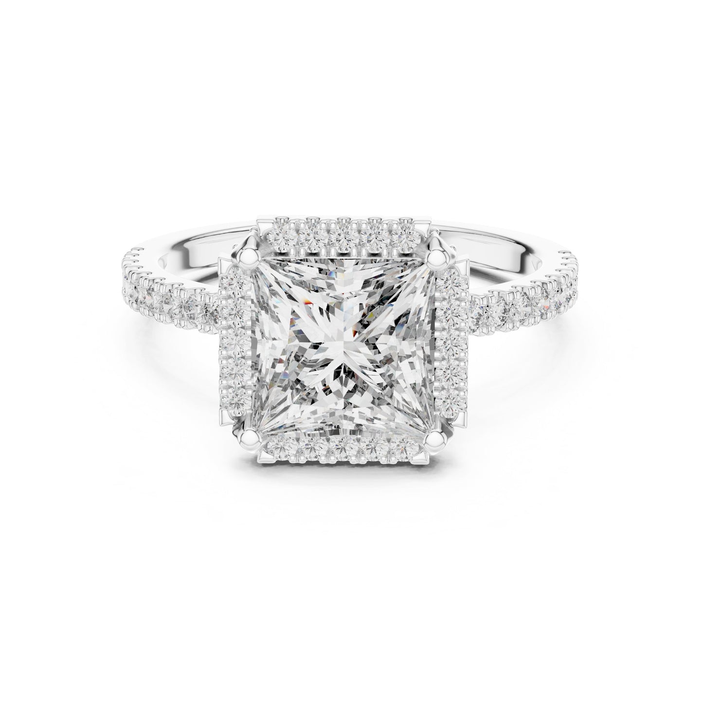 Mixed Shape Lab Grown Diamond Halo Ring