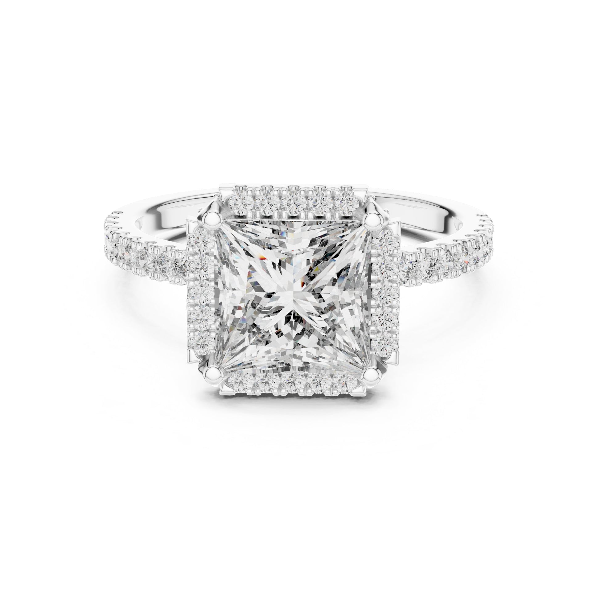 Mixed Shape Lab Grown Diamond Halo Ring