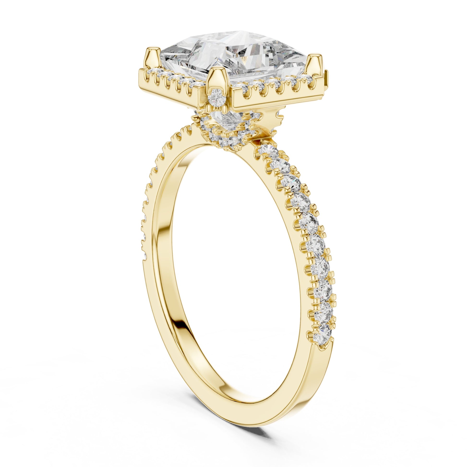 Mixed Shape Lab Grown Diamond Halo Ring