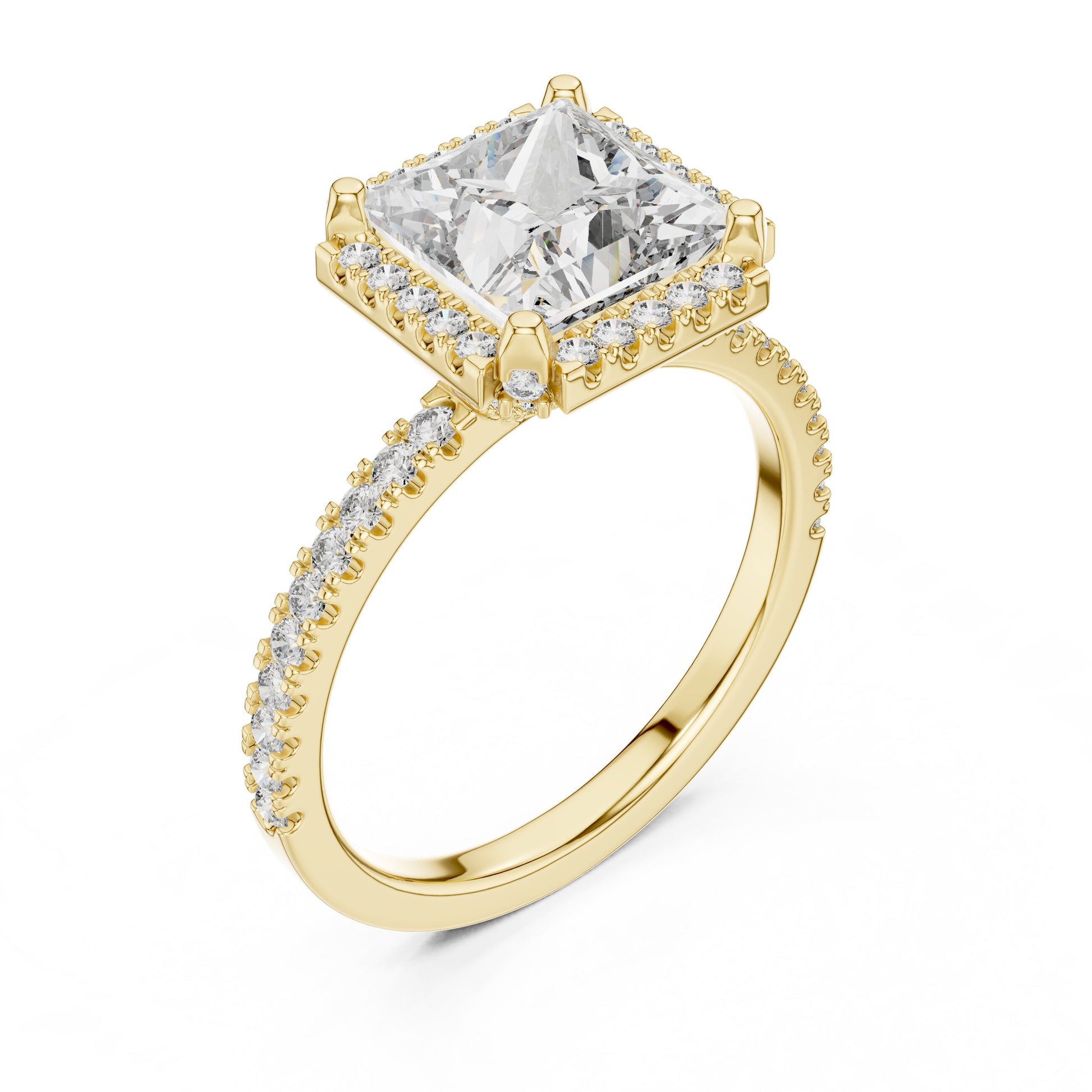 Mixed Shape Lab Grown Diamond Halo Ring