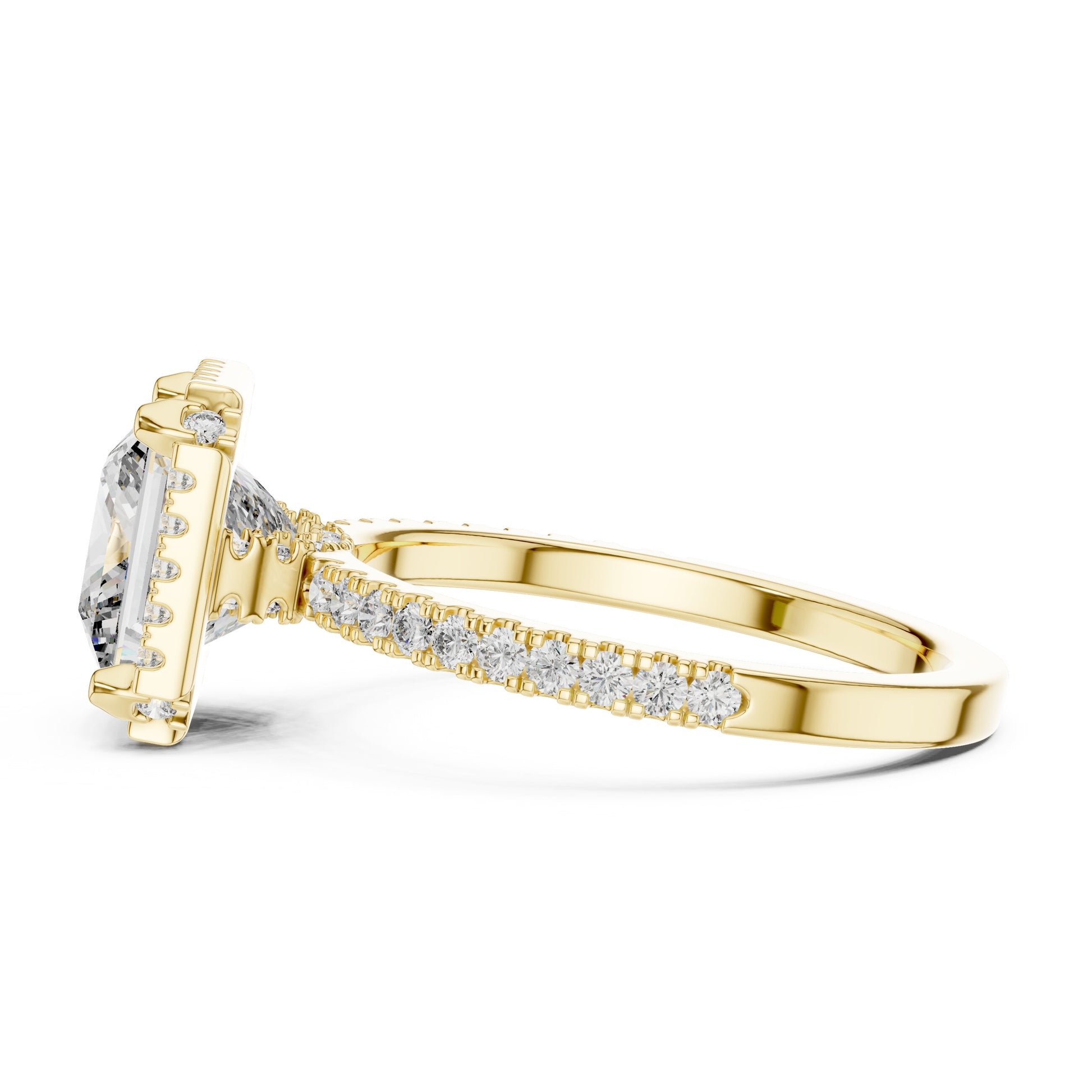 Mixed Shape Lab Grown Diamond Halo Ring