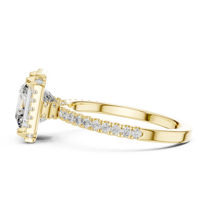 Mixed Shape Lab Grown Diamond Halo Ring