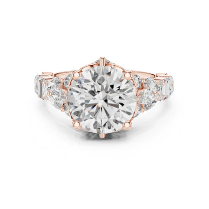 Mixed Shape Lab Grown Diamond Side Stone Ring