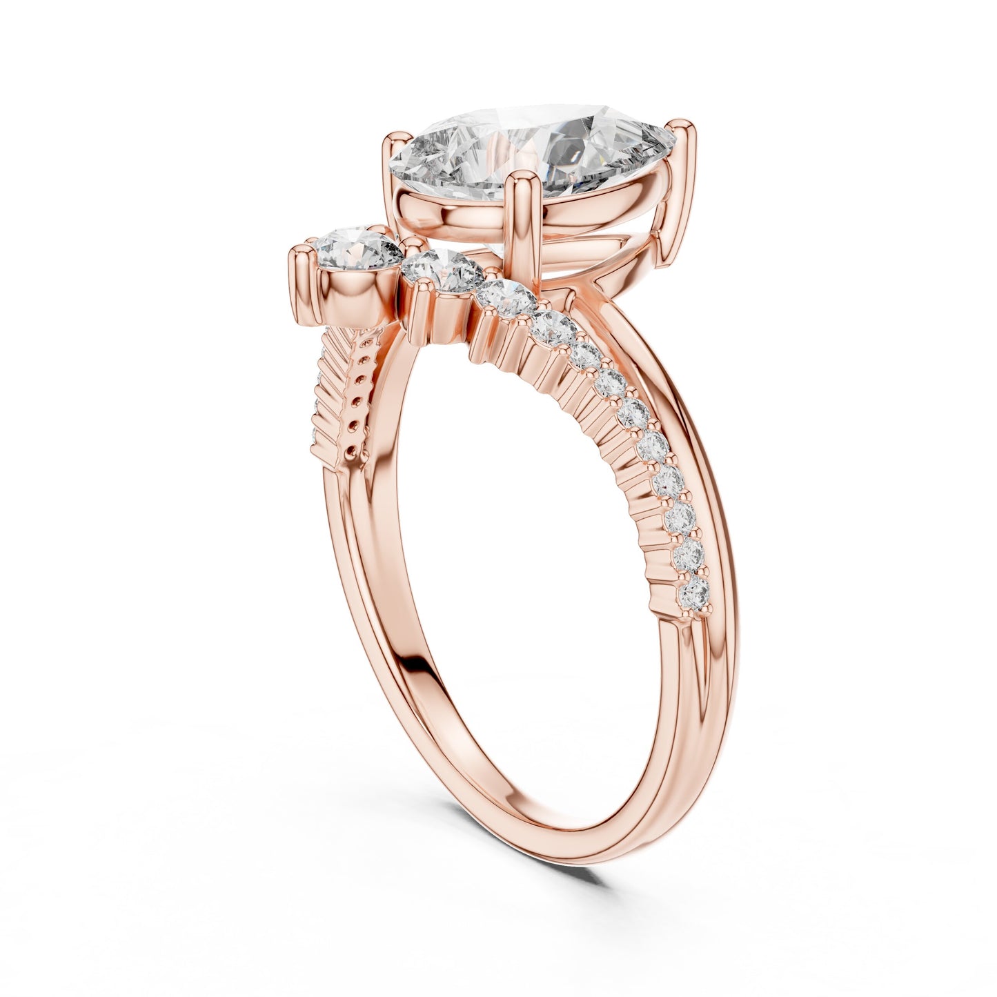 Mixed Shape Lab Grown Diamond Halo Ring