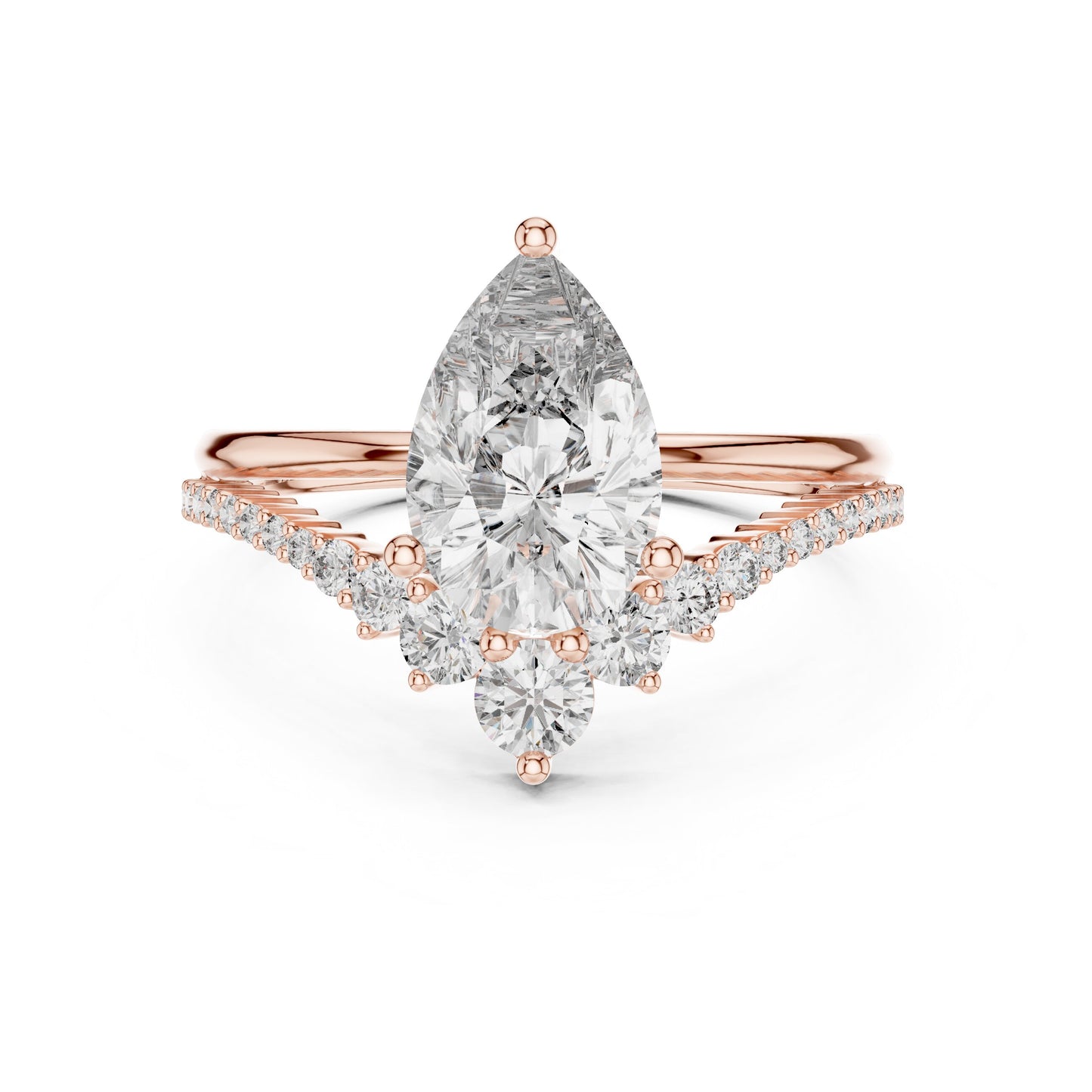 Mixed Shape Lab Grown Diamond Halo Ring
