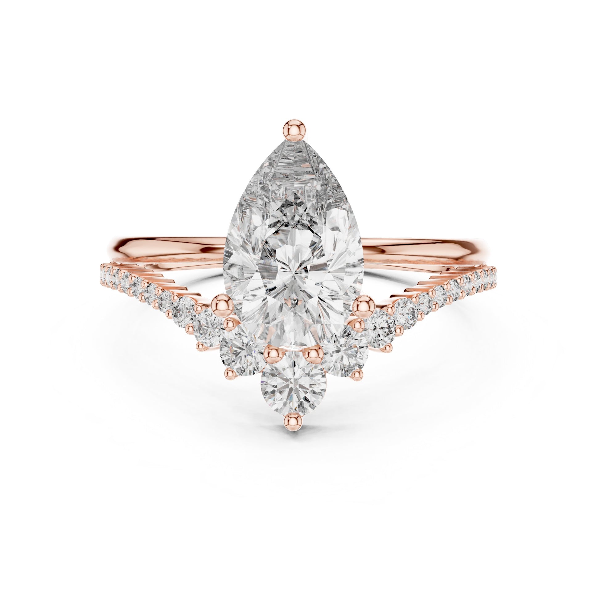 Mixed Shape Lab Grown Diamond Halo Ring
