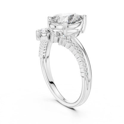 Mixed Shape Lab Grown Diamond Halo Ring