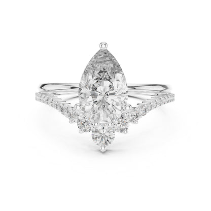 Mixed Shape Lab Grown Diamond Halo Ring
