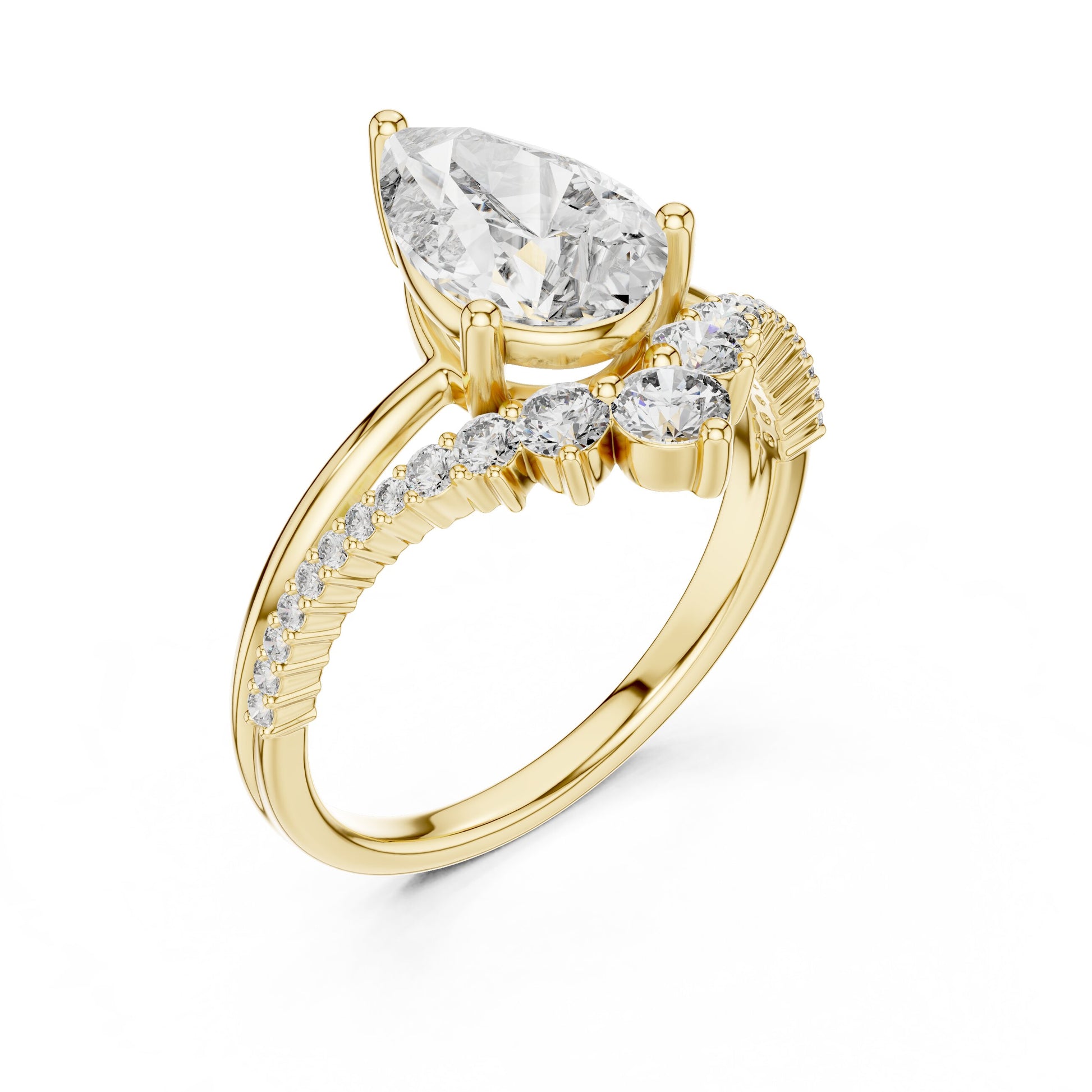 Mixed Shape Lab Grown Diamond Halo Ring