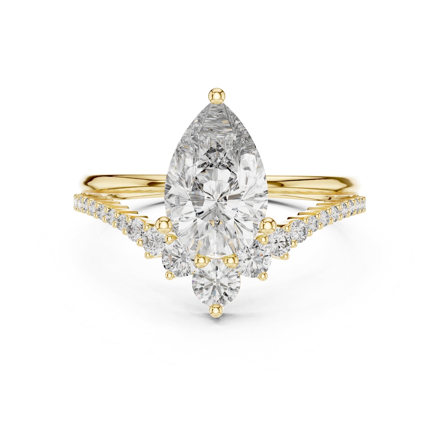 Mixed Shape Lab Grown Diamond Halo Ring