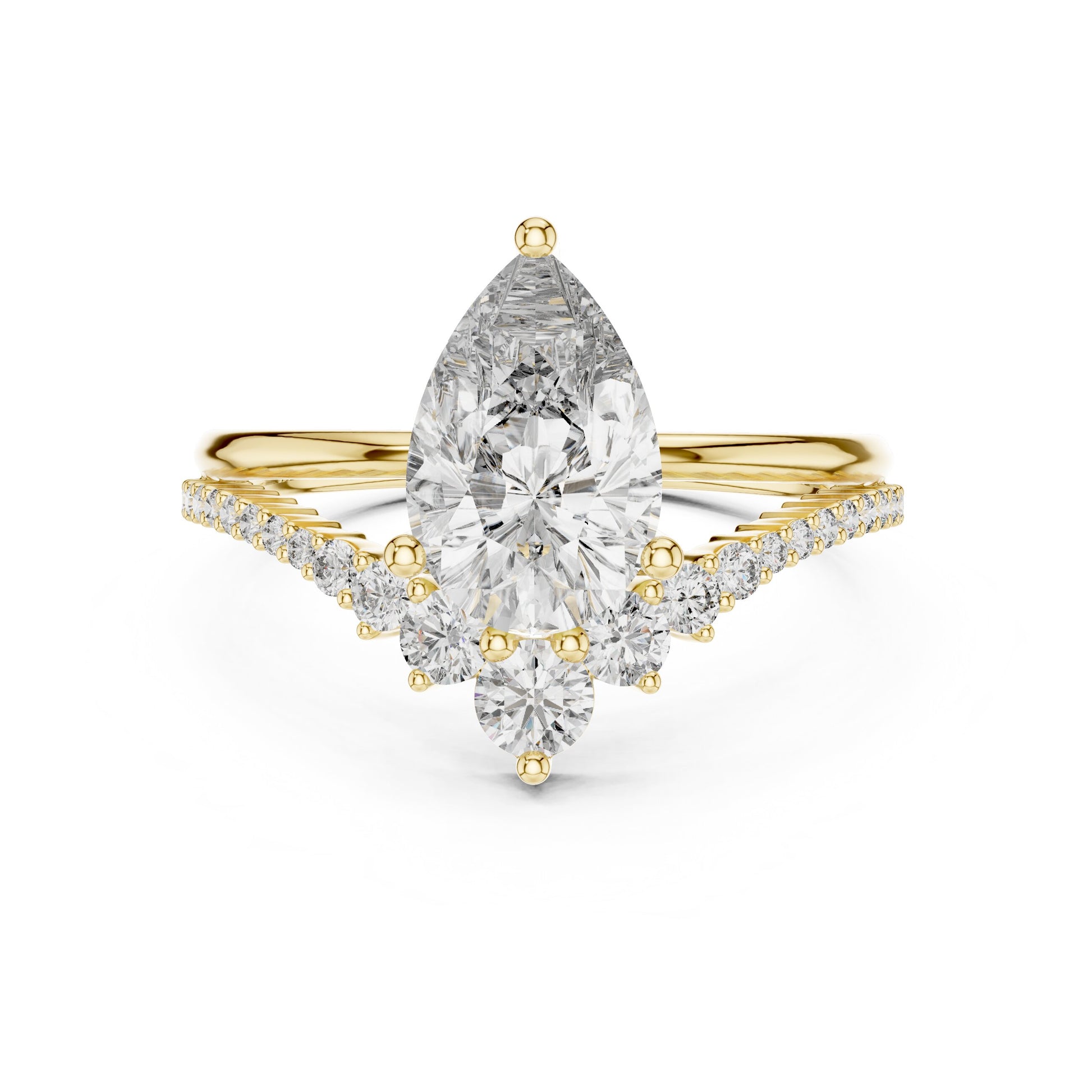 Mixed Shape Lab Grown Diamond Halo Ring