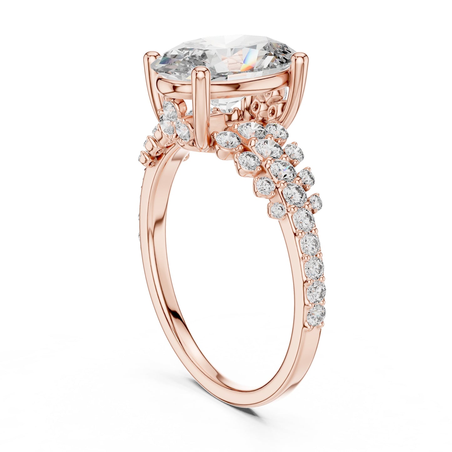 Mixed Shape Lab Grown Diamond Halo Ring