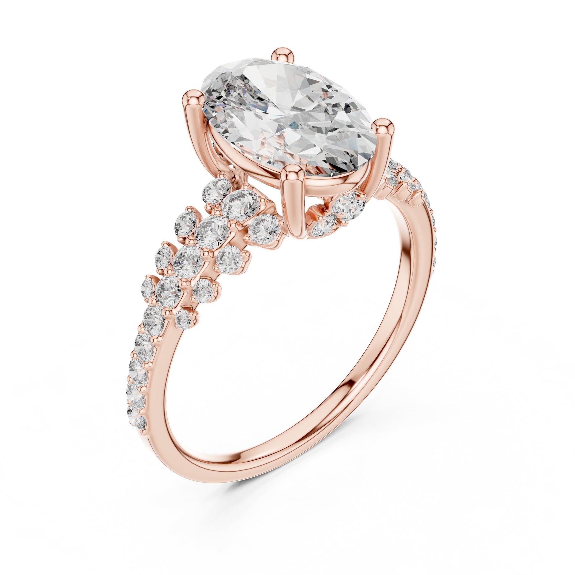 Mixed Shape Lab Grown Diamond Halo Ring