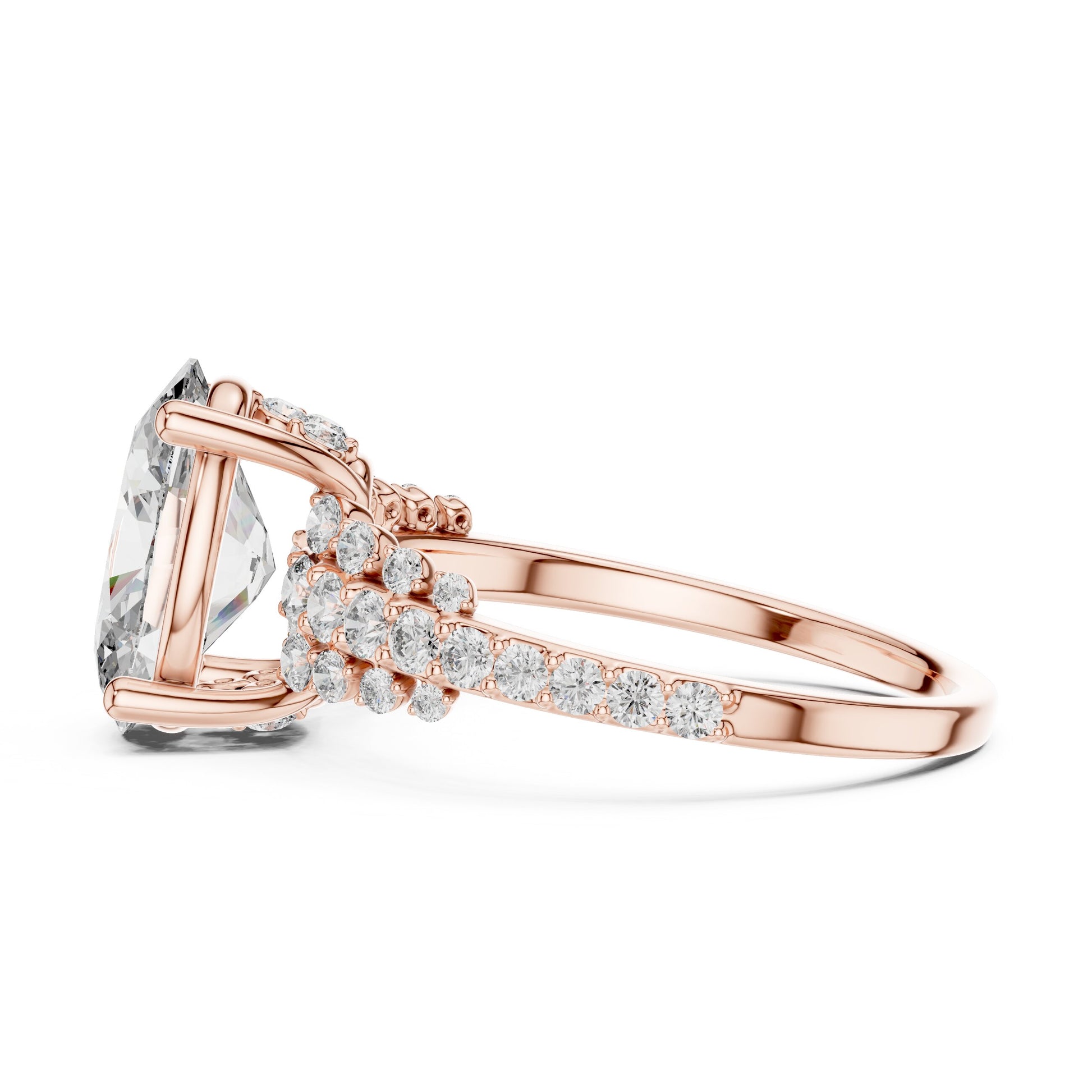 Mixed Shape Lab Grown Diamond Halo Ring